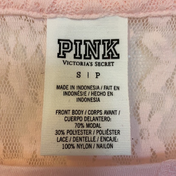 *2 for $22* Victoria’s Secret Pink Lace T Shirt - Picture 6 of 7